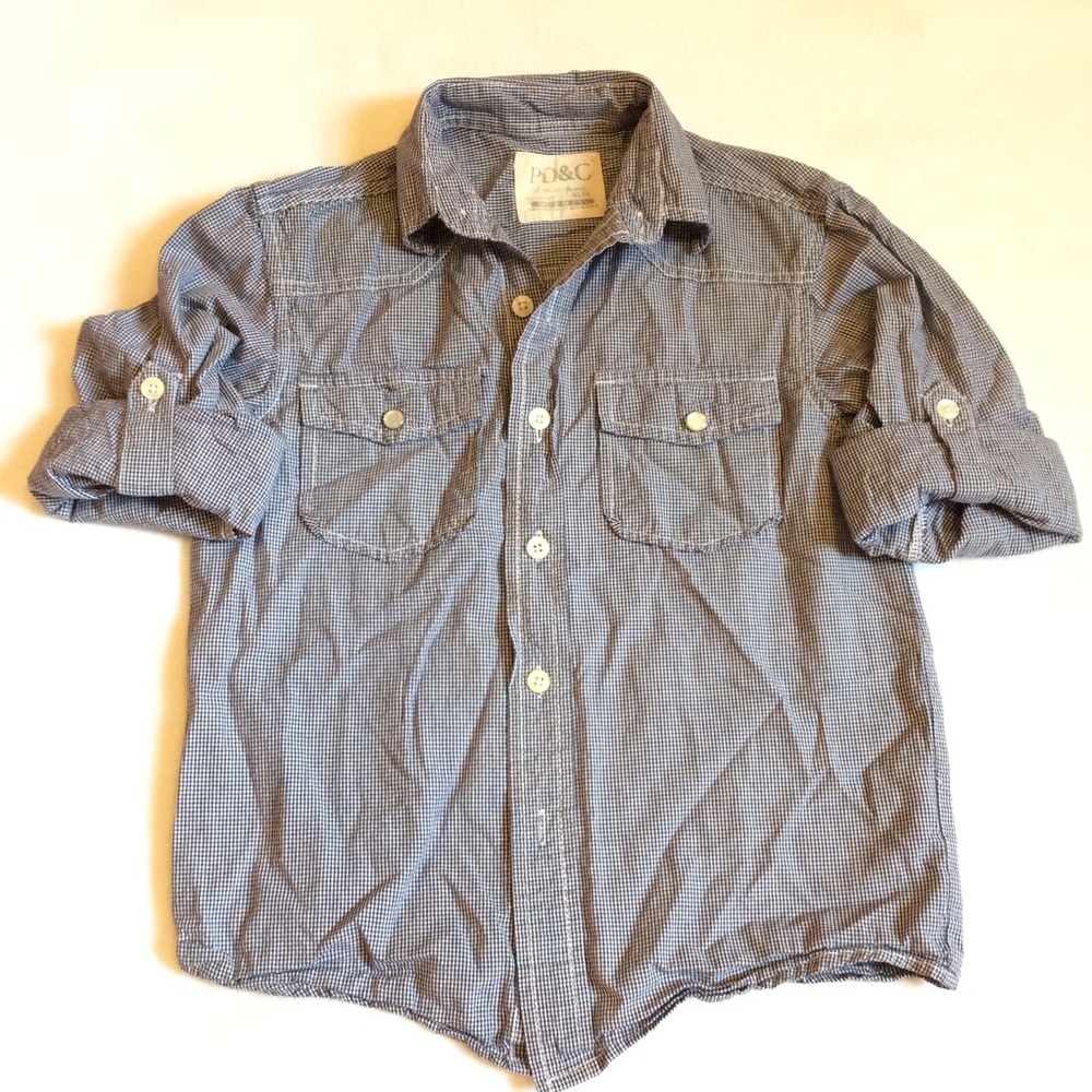 PD&C Blue and white gingham button down